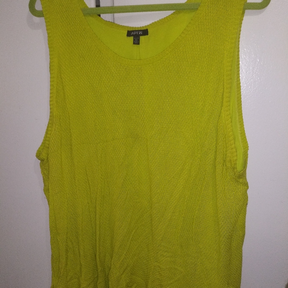 Neon green summer sweater tank